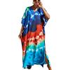 YouKD Caftano lungo da donna, stile bohémien, cardigan da spiaggia, copricostume da bagno, vestaglia taglie forti, Taglia unica