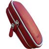 Love EMVY Custodia doppia per occhiali, unisex, in morbida pelle, rosso/crema, Taglia unica