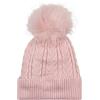 styleBREAKER Berretto Donna a Trecce con PON-PON in Pelliccia Sintetica,Ros