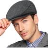 Wantonfy Berretto Piatto da Uomo Newsboy Berretto Baschi Scozzesi British Style Retro Coppola Cappello Strillone Paraorecchie Ivy Caps Invernale Auttuno
