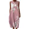 Generico Vestito in Lino Donna Estivo Taglie Forti Abito Lungo Bohemien Boho Chic Dresses Caftano Donna Elegante Mare Copricostume Primavera 2026 Vestiti Estivi Donna Etnico (22,L)