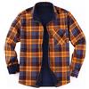 Modaworld Camicia da Uomo in Stile Casual Plaid Flanella A Quadri Camicia Imbottita da Lavoro di Cotone Cappotto Invernale