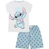 Disney Lilo e Stitch Set Pigiama Corto da Donna We Love Stitch, bianco, 8-10