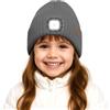 ATNKE Bambini LED Illuminato Berretto Cappello,USB Ricaricabile 4 LED Corsa Cappello Lampada Torcia Mani Invernale Calda Pile Foderato Lavorato Beanie Regali per Ragazzi e Ragazze