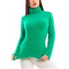 Toocool Maglione Donna Collo Alto Peloso Eco Pelliccia Pullover VI-9518 [L/XL,Verde Bandiera]