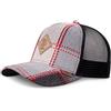 Djinns EmboCheck Berretto da Camionista Snapback Regolabile Motivo a Scacchi Maglia Cappellino HFT