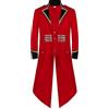 Duohropke Giacca vittoriana Steampunk da uomo vintage gotico pirata slim fit frack vichingo rinascimentale halloween costume