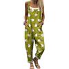 DOTBUY-SHOP Tuta Intera Donna Elegante Curvy Casual, Salopette Donna Estiva Tutina Aderente Estive Senza Maniche con Tasche e Spalline Regolabili per Lavoro Festa (Stampa a galline,S)