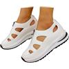 Sobzia Sandalo Donna Estivo,Sandali Chiusi Davanti Donna Estive Ortopedici Comodi Sandalo Trekking Sportivi Leggeri Sandalo con Zeppa Antiscivolo Scarpe con Strappo Scarpa Passeggio Bianco 37