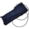 MG - MIGNOGNA GIANLUIGI - LAVORAZIONE AR Portaocchiali da collo in pelle unisex custodia per occhiali, Dimensione: Grande, Colore articolo: Blu, Impuntura a macchina: Tono su Tono