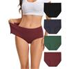 INNERSY Mutande da donna a vita alta, in cotone, confezione da 4, L