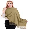 CJ Apparel Scuro Crema Misto Cotone Spesso Solido Colore Disegno Scialle di Pashmina Dell'involucro Della Sciarpa NUOVO