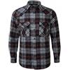 ROCK-IT Apparel I Camicia di Flanella a Maniche Lunghe da Uomo I Camicia a Quadri da Boscaiolo I Camicia a Quadri con Barra di Chiusura [S-5XL] qualità Premium I Nero/Bianco/Grigio a Scacchi Medium
