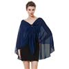 BEAUTELICATE Scialle Stola di Chiffon Donna Elegante Sciarpe Coprispalle CerimoniaDonna Estivo per Matrimonio Sposa Festa (Blu navy,Taglia unica)