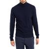 VEQUÈ Maglione Uomo Invernale Collo Alto Lana Cashmere Slim Maglia Pullover Dolce Vita (IT, Testo, 3XL, Regular, Regular, Blu)