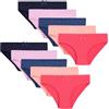 LOREZA ® 10 Slip in Cotone per Ragazze Intimo con Vari Motivi 2-15 Anni