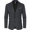 PJ PAUL JONES Giacca da uomo British Blazer a vestibilità regolare 2 bottoni Giacca da lavoro moderna, Grigio scuro, XL