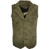 Infinity Leather Gli Uomini Liscia Capra Scamosciato Cachi Gilet in Pelle 2XL