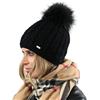 Alur Cappello Donna Invernale con Pom Pom - Universale Berretto Donna Invernale Calda e Elegante - Cuffia Donna Invernale in Maglia - Morbida e Elastica Berretto Beanie (Nero 2)