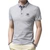 DAIHAN Polo Manica Corta Golf Tennis Polo Shirt Estiva per Uomo Casual Confortevole Sport Basic Slim Fit T-Shirt,Grigio1,XXL