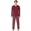 e.VIP Paul L 754 - Pigiama uomo in cotone, rosso vivo, L