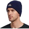 TOP-EX PolarWool™ 100% lana merino berretto a maglia berretto invernale caldo per uomo e donna antivento traspirante berretto beanie nero M-XXL, Medium-Large