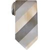 Remo Sartori - Cravatta in Pura Seta Regimental a Righe Larghe, Made in Italy, Uomo (beige)