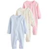 NEXT Bambina Confezione da 3 Tutine per Neonati con Zip bidirezionale Multi Pastel Character 6 Mesi-9 Mesi