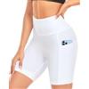 ACTINPUT Pantaloncini Sportivi Donna e Vita Alta Opachi Ciclisti Shorts con Tasche Estivi Shorts Leggings Corti Donna - Ideali per Allenamento in Palestra,Yoga,Corsa