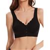HBselect Reggiseno Senza Ferretto Chiusura Anteriore V Collo Bra di Donna | Bralette Seamless Donna Comodo Copertura Completa Reggiseni Jelly con Ondulato Invisibile Coppa Intera Bralette