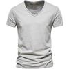 Xmiral Maglietta a Maniche Corte con Scollo a V in Cotone Tinta Unita Casual da Uomo Piumino Giacca
