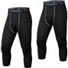 HULG Leggins Uomo 3/4,Leggings, Pantaloni e Collant da Corsa da Uomo,Pantaloni Palestra Uomo, Adatti per la Corsa, Il Jogging e Il Fitness