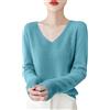 Generic Maglioni in cashmere da donna con scollo a V maglioni a maglia fine autunno inverno caldo pullover maglioni elegante casual a maniche lunghe maglione di lana biancheria intima termica strato di base