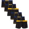 DIM Boxer Mix And Colors X6, Multicolore (Noir Ct Bleu Marin/Noir Ct Jaune Safran/Noir Ct Bleu Marin 8vz), 3 (Pacco da 6) Uomo