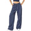 Nina Carter K901 Eleganti Pantaloni Larghi da Donna - Pantaloni Palazzo Fluidi in Tessuto Leggero con Gamba Larga per l'Inizio della Stagione, L
