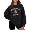 Generic Mystic Falls Virginia Felpa Mystic Falls Virginia Camicia Mystic Falls Felpa Virginia Felpe, Nero , M
