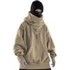 Udbeksid Felpa Ninja Uomo Oversize con Cappuccio Balaclava Passamontagna Hoodie Invernale Calda Morbida Y2K Streetwear Ampia Maniche Lunghe Casual