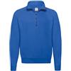 Fruit of the Loom - Felpa Collo Alto con Zip - Uomo (L) (Blu Reale)