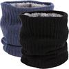 ehsbuy Fleece Neck Warmer Thermal Snoods Unisex Thick Winter Cold Weather Knitted Circle Scarf for Cycling Motocycle Sports