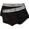 Dirk Bikkembergs Boxer Uomo Bikkembergs Confezione 2 Boxer Cotone elesticizzato Elastico a Vista Underwear Articolo BKK1UTR01BI BI Pack Trunk, Black, XL - EU XL - US L - FR 5