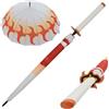 Swords and more Demon Slayer Ombrello - Anime Cosplay Katana, Apertura Automatica, Ombrelli con Spada, Ombrello per Cosplay Ninja Anime Katana Protezione dal Sole e dalla Pioggia