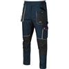 ART.MAS Pantaloni da Lavoro Classic Stretch Slim Fit Blu Navy | Robusto Tessuto in Tela Elastico, 10 Tasche, Elementi Riflettenti