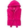 PANA® Accappatoio con cappuccio - 100% cotone - Taglia: L - Colore: Fucsia
