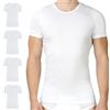 SES Maglietta intima da uomo a costine doppie, confezione da 4 pezzi, S - 4XL, a maniche corte, colore bianco, 100% cotone, da uomo a doppia coste da uomo o basic, bianco, 4XL