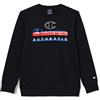 Champion Legacy Legacy Graphic Shop B - Ultralight Powerblend Fleece Crewneck Felpa, Nero, 5-6 Anni Bambino FW23