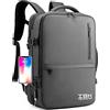 IBK Zaino da Viaggio Bagaglio a mano, porta PC Portatile Laptop Notebook Computer, Tessuto Impermeabile, con Caricatore USB, Uomo Donna Lavoro Ufficio Scuola, Grigio Nero (Grigio)