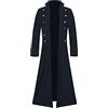 Generic Cappotto alla moda da uomo Giacche giacca vintage cappotto medio e lungo cappotto a maniche lunghe cappotto con bottoni invernali cappotti da lavoro, Marina Militare, M