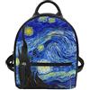 Binienty Zainetto da donna con stampa grafica, borsa piccola in pelle PU, borsa a tracolla per viaggi, feste, bomboniere, spiaggia, Notte stellata