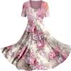 Cocila Boho Chic Dresses Abito da Donna Casual con Stampa Artistica Floreale Primavera/Estate Vestito per Foto in Gravidanza Abito Estivo Donna Mare Abito Copricostume Donna Mare