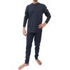 Vanuè Pigiama Uomo Invernale in 100% Cotone Caldo Interlock. Taglie Oversize (IT, Testo, XL, Regular, Regular, 655 Grigio)
